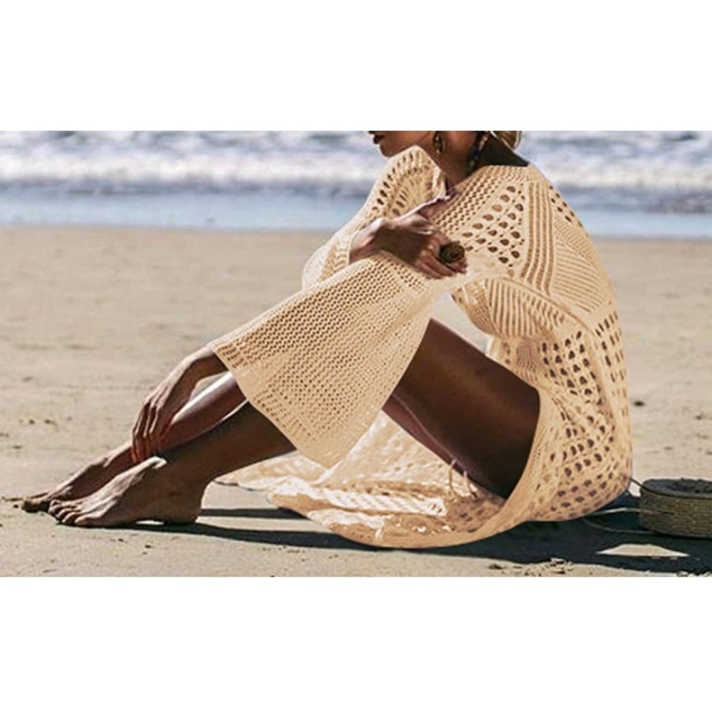 Wander Agio Sexy Crochet Beach Cover Up